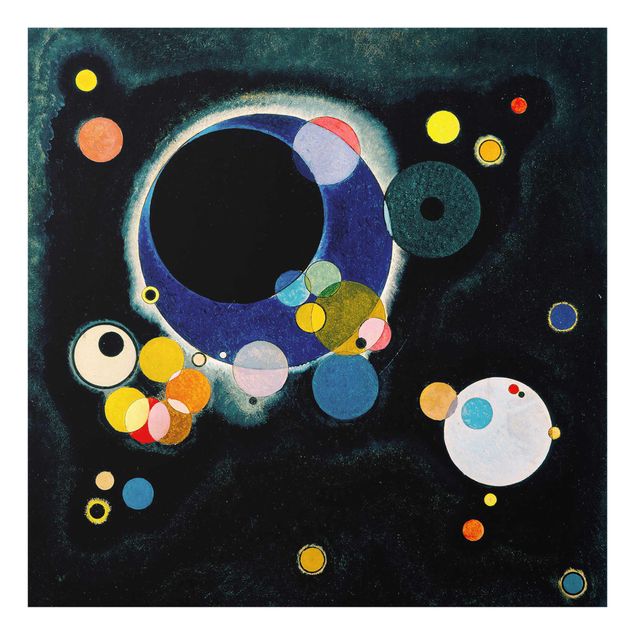 Glass print - Wassily Kandinsky - Sketch Circles