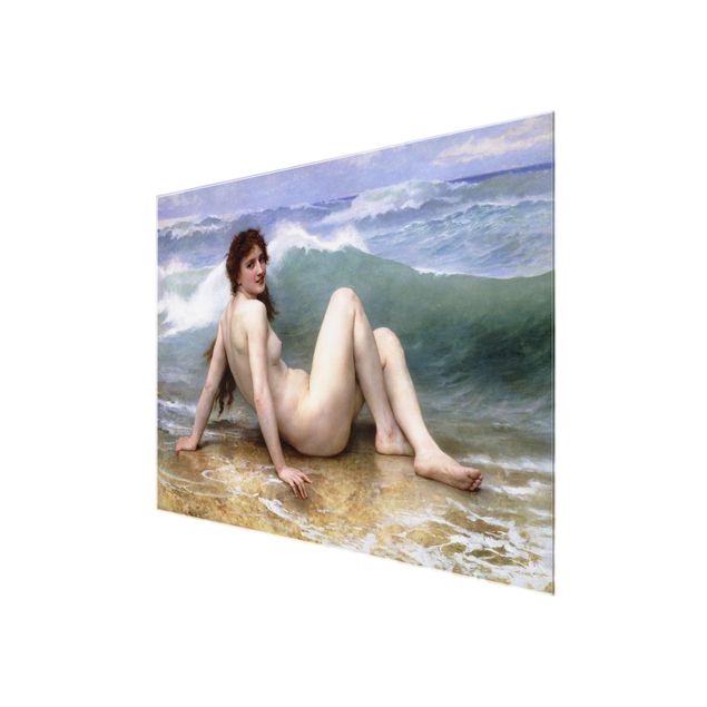 Glass print - William Adolphe Bouguereau - The Wave