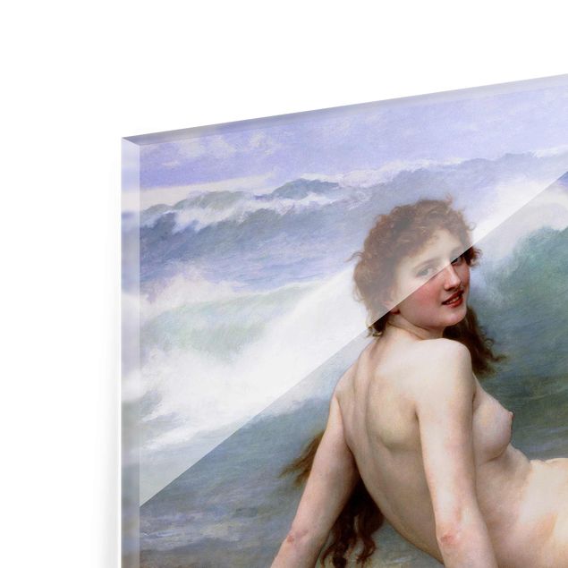 Glass print - William Adolphe Bouguereau - The Wave
