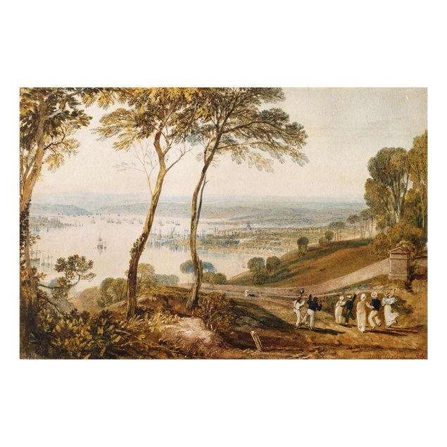 Glass print - William Turner - Plymouth Dock, from near Mount Edgecumbe