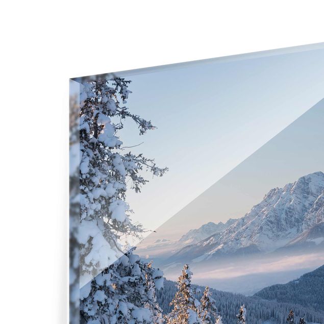 Glass print - Leogang Mountains Austria