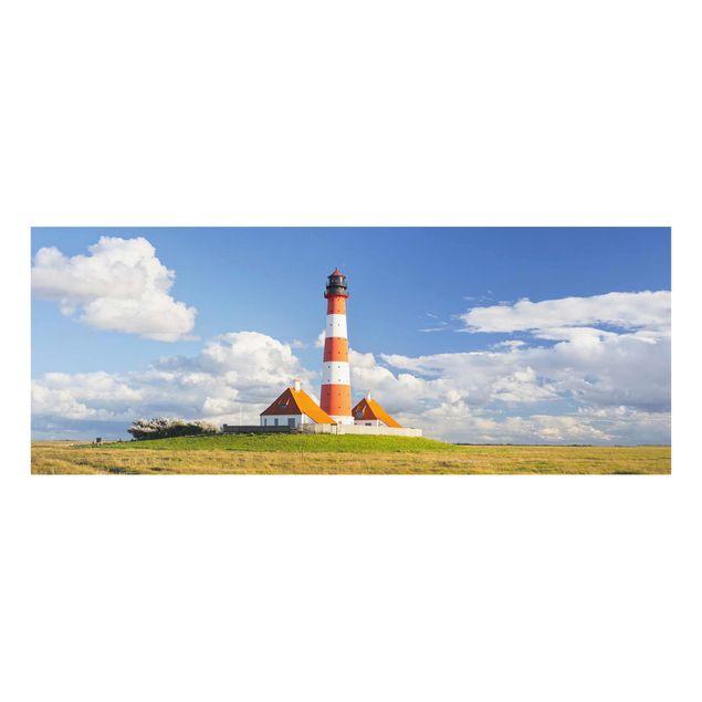 Glass print - Lighthouse In Schleswig-Holstein