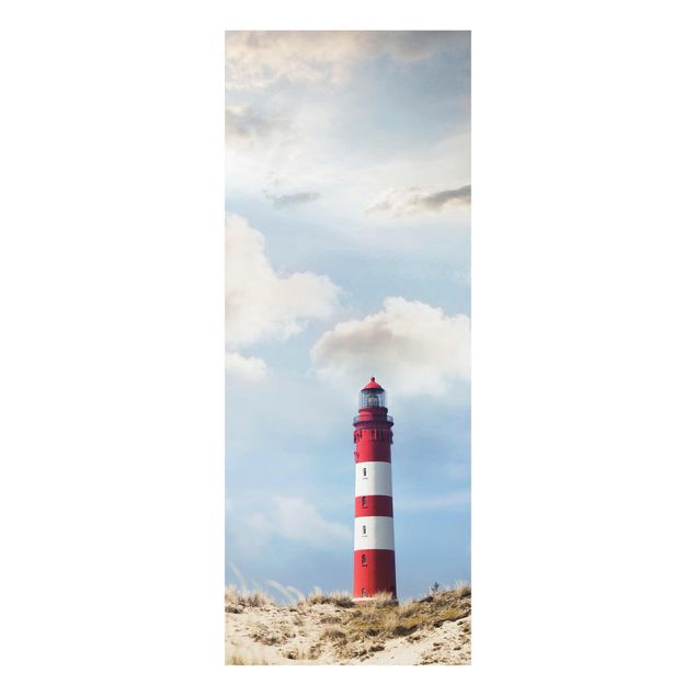 Glass print - Lighthouse Between Dunes