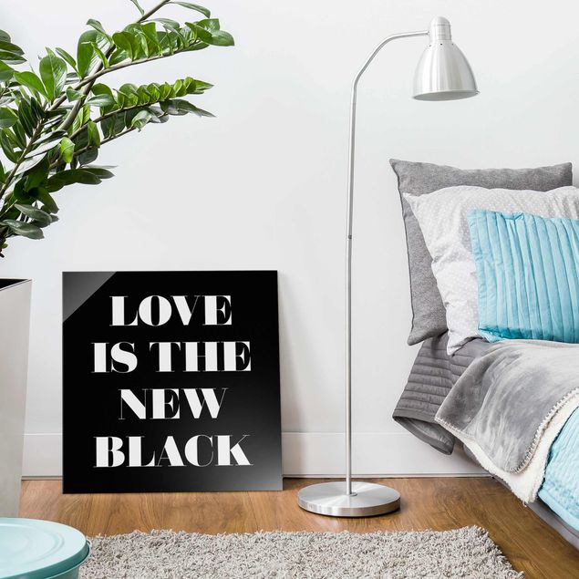 Glass print - Love Is The New Black