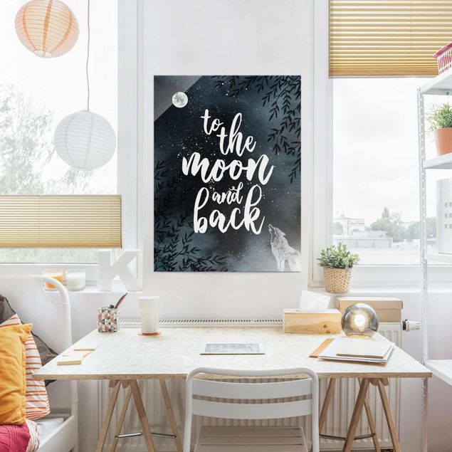 Glass print - Love You To The Moon And Back