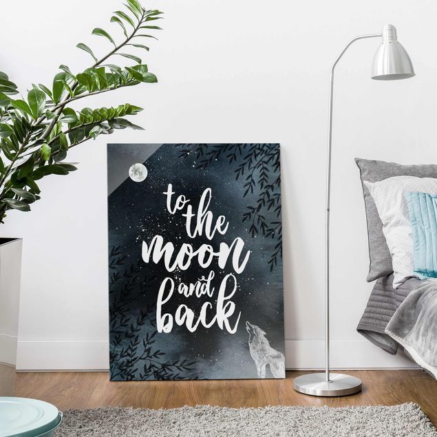Glass print - Love You To The Moon And Back
