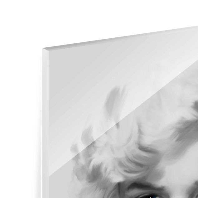 Glass print - Marilyn On Sofa