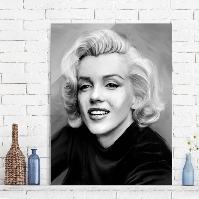 Glas Magnettafel Marilyn In Private