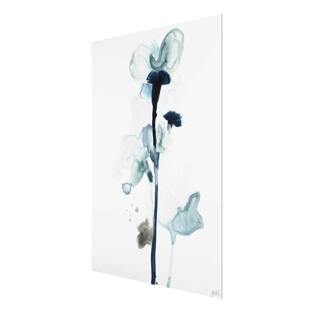 Glass print - Midnight Bloom I