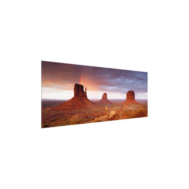 Glass print - Monument Valley At Sunset