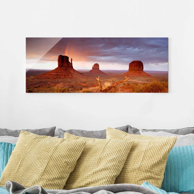 Glas Magnettafel Monument Valley At Sunset