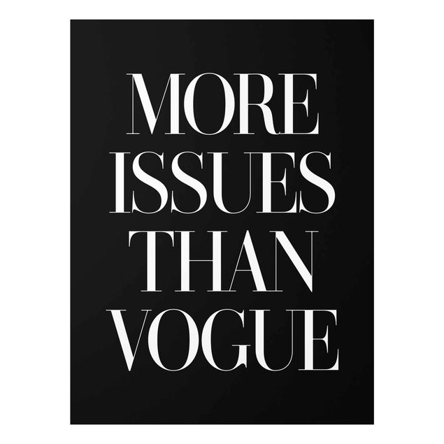 Glass print - More Issues Than Vogue