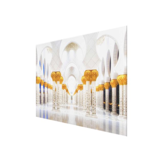 Glass print - Mosque In Gold