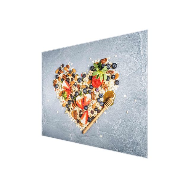 Glass print - Heart Of Cereals