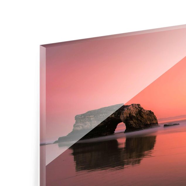 Glass print - Natural Bridge In The Sunset