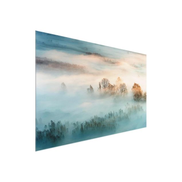Glass print - Fog At Sunrise