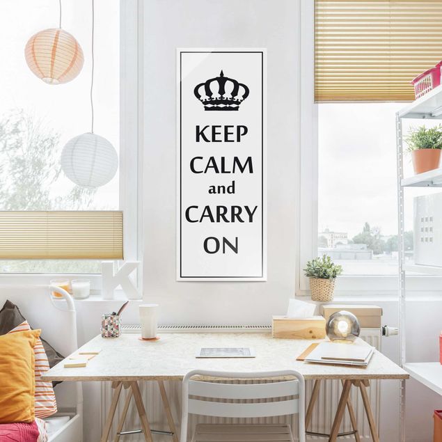 Glass print - Keep Calm