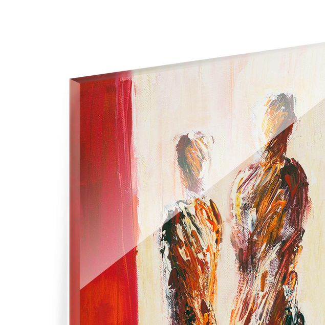 Glass print - Petra Schüßler - Couple In Red