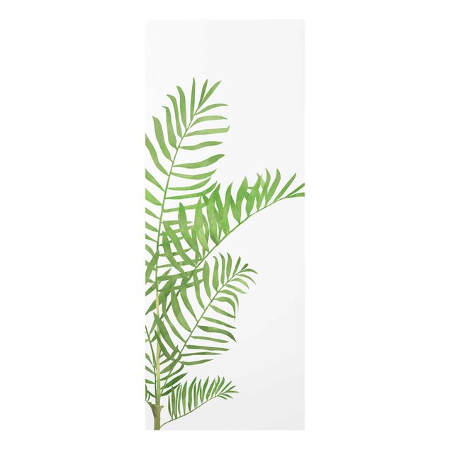 Glass print - Palm Watercolour