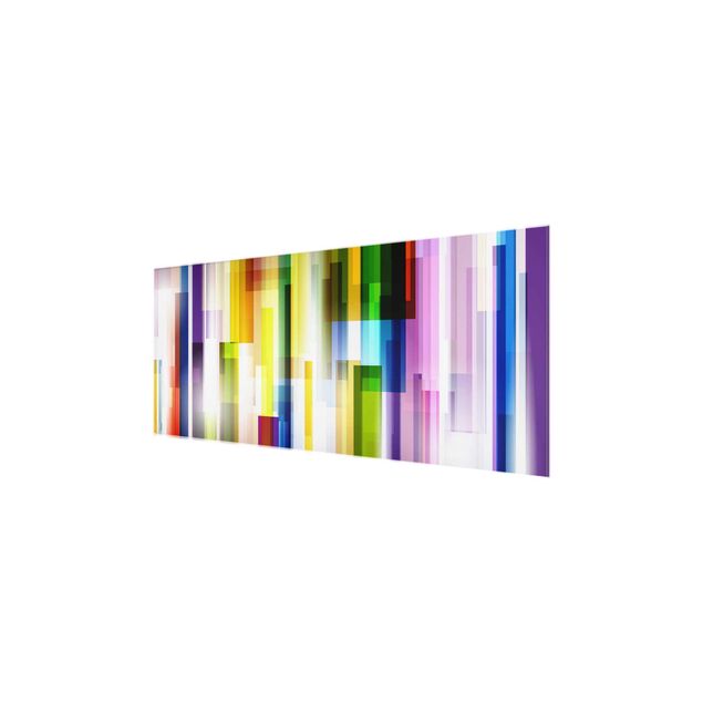 Glass print - Rainbow Cubes