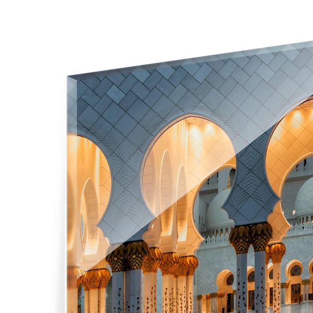 Glass print - Reflections In The Mosque
