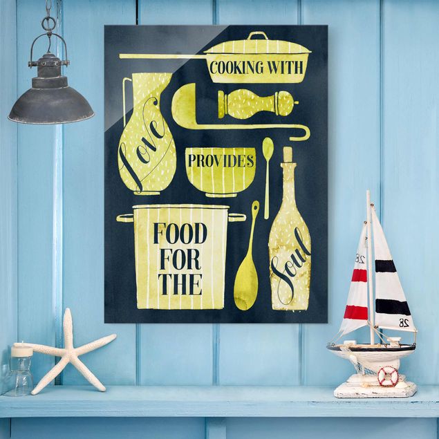 Glass print - Soul Food - With Love