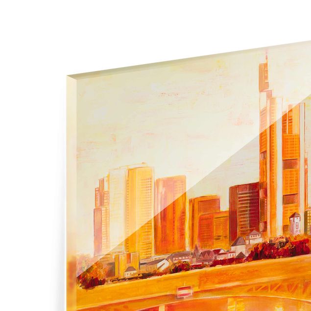 Glass print - Petra Schüßler - Skyline Frankfurt