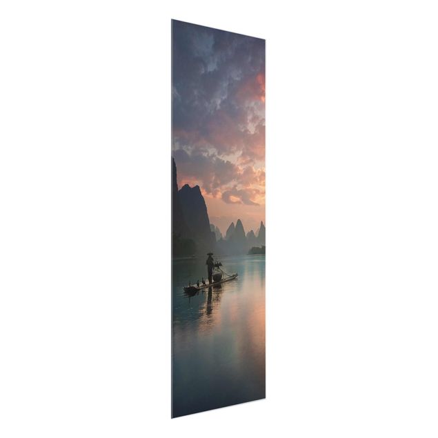 Glass print - Sunrise Over Chinese River