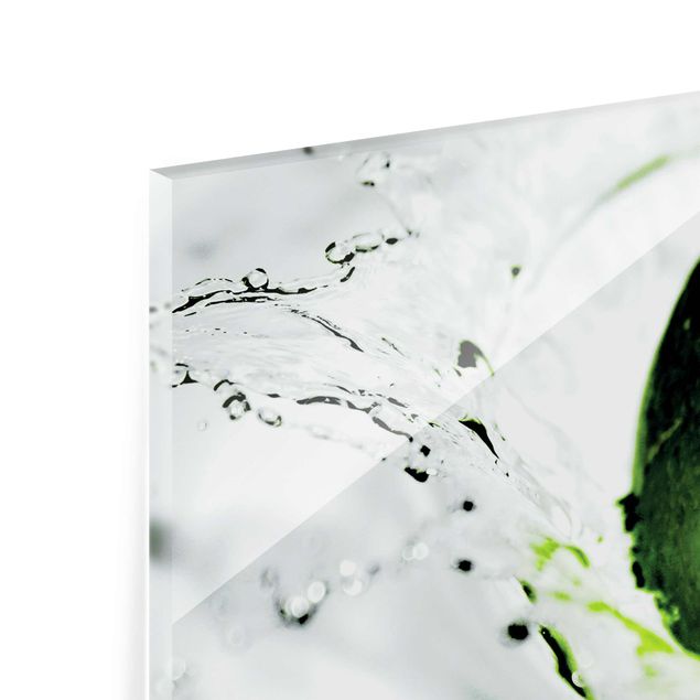 Glass print - Splash Lime