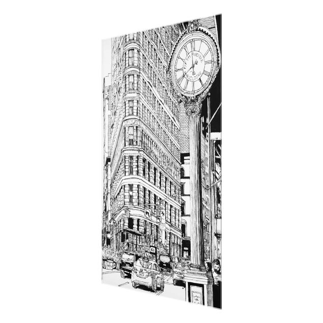Glass print - City Study - Flatiron Buidling