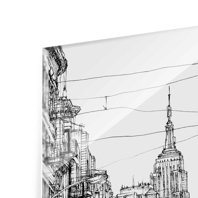 Glass print - City Study - Little Italy