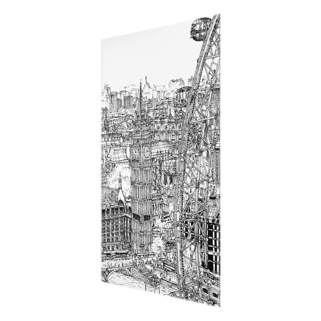 Glass print - City Study - London Eye