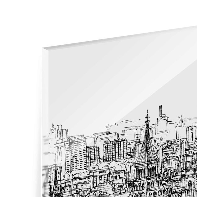 Glass print - City Study - London Eye