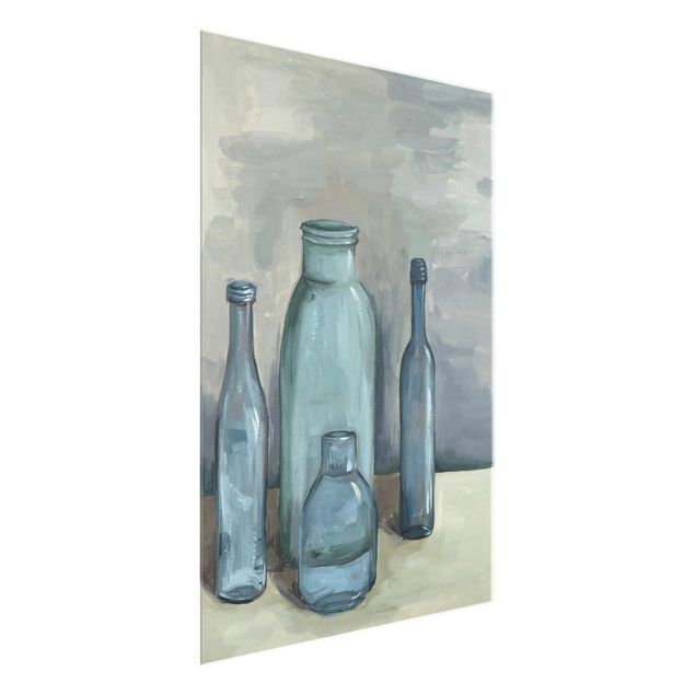 Glass print - Still Life With Glass Bottles II