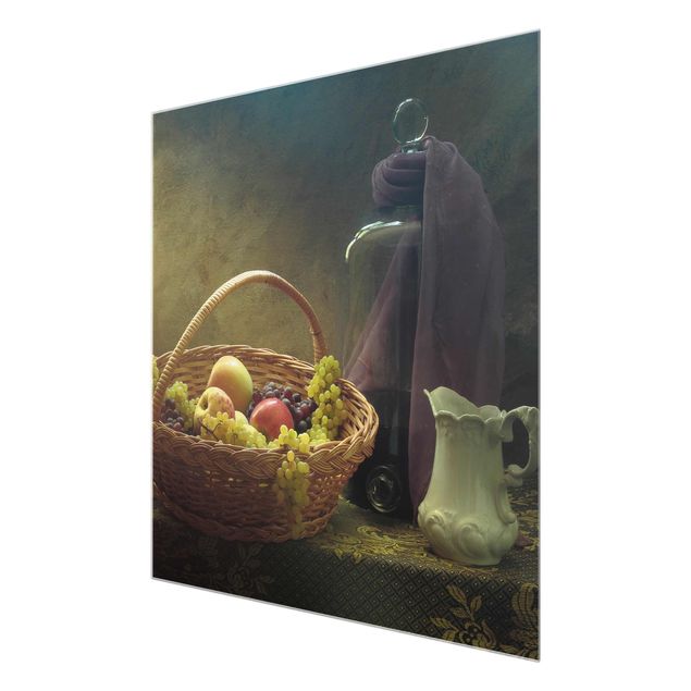 Glass print - Still Life With Fruit Basket