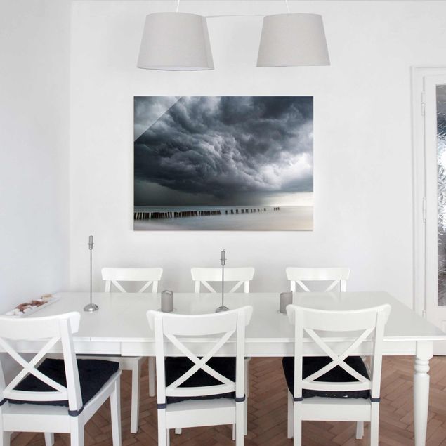 Glass print - Storm Clouds Over The Baltic Sea