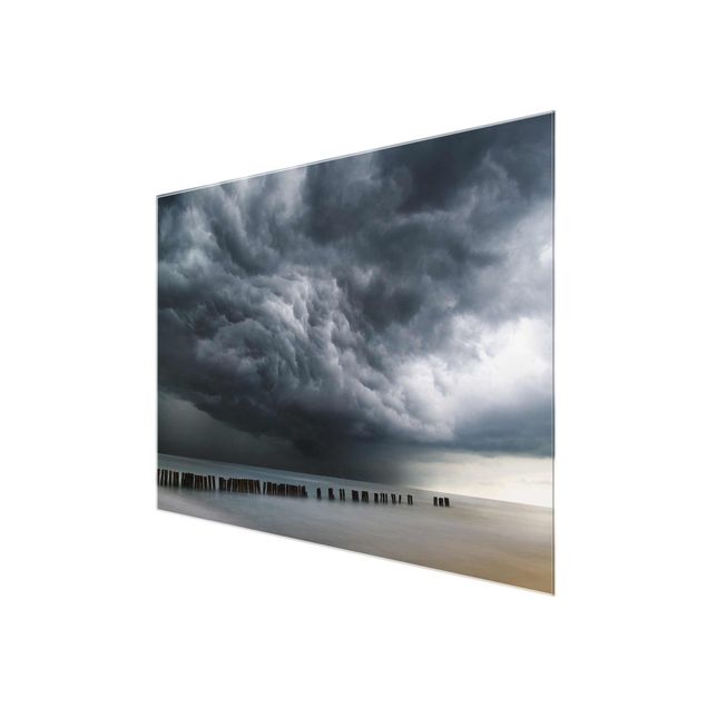 Glass print - Storm Clouds Over The Baltic Sea