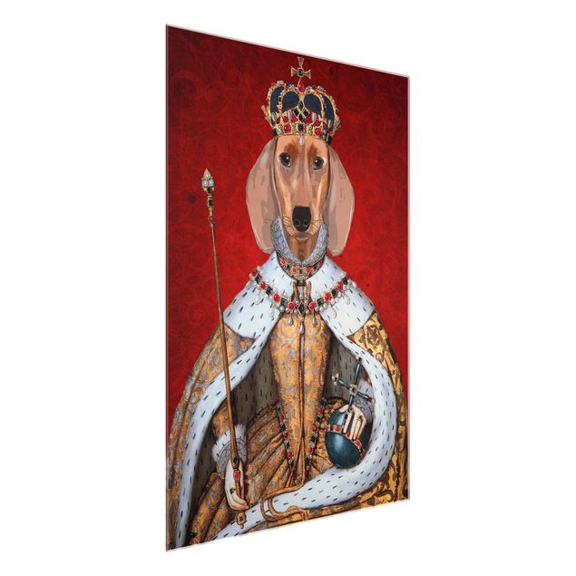 Glass print - Animal Portrait - Dachshund Queen