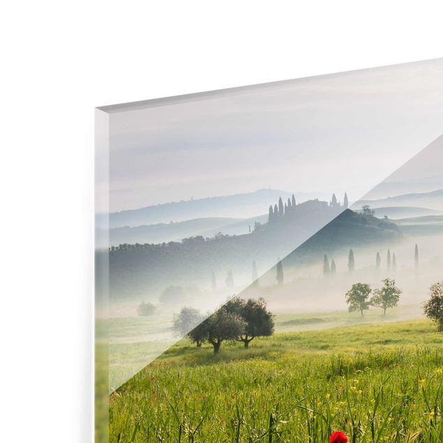 Glass print - Tuscan Spring
