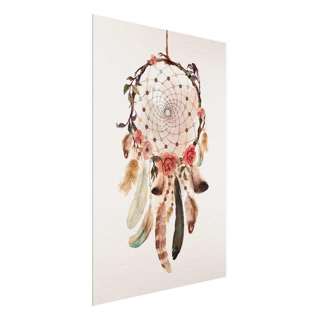 Glass print - Dream Catcher With Beads