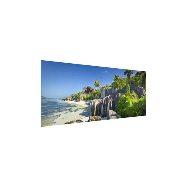 Glass print - Dream Beach Seychelles