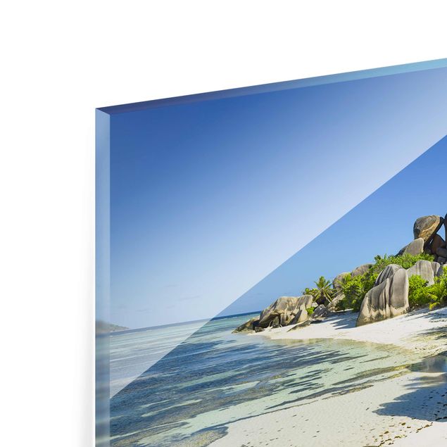 Glass print - Dream Beach Seychelles