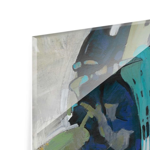 Glass print - Separation Turquoise I