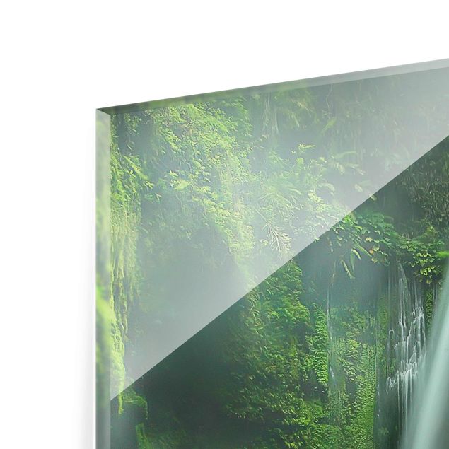 Glass print - Tropical Waterfall