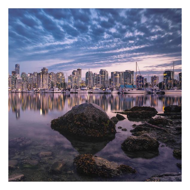 Glass print - Vancouver At Sunset