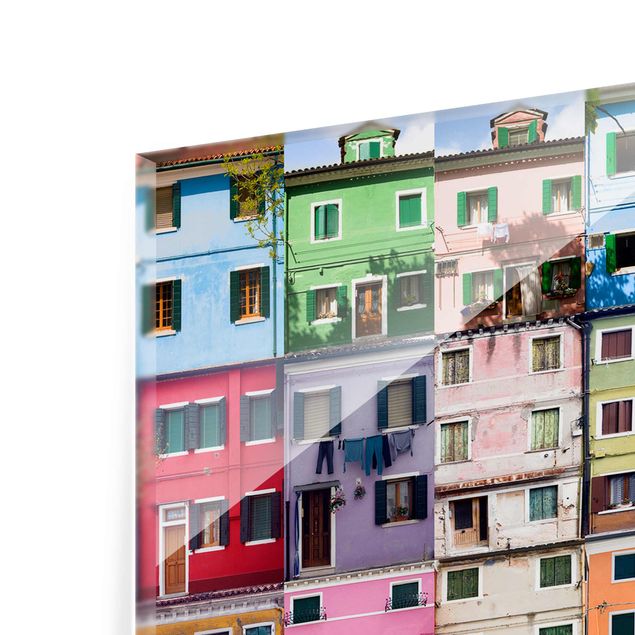 Glass print - Venetian Homes