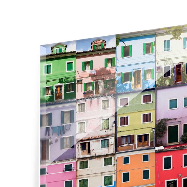 Glass print - Venetian Homes