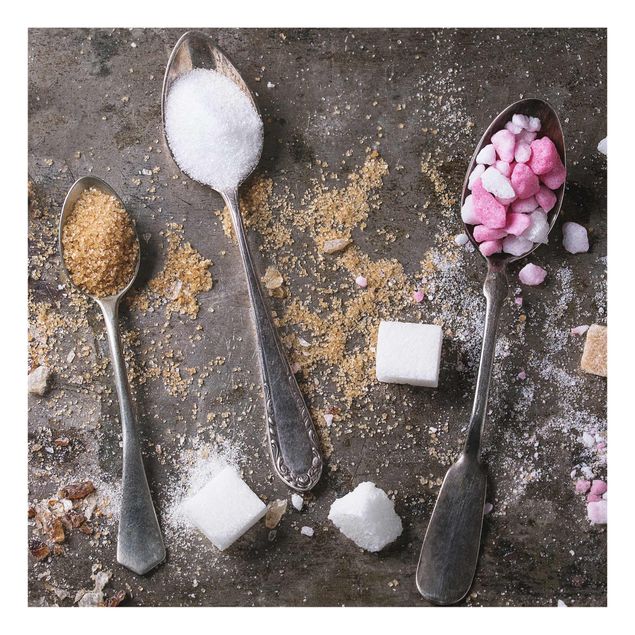 Glass print - Vintage Spoon With Sugar