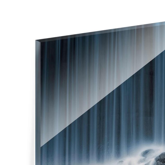 Glass print - Waterfall In Finland