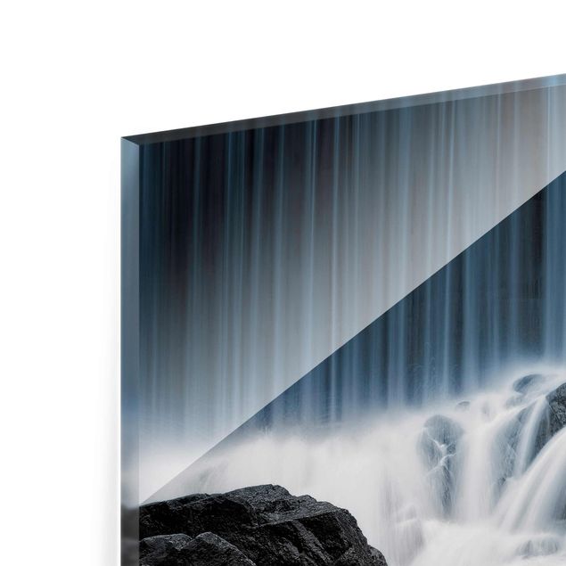 Glass print - Waterfall In Finland
